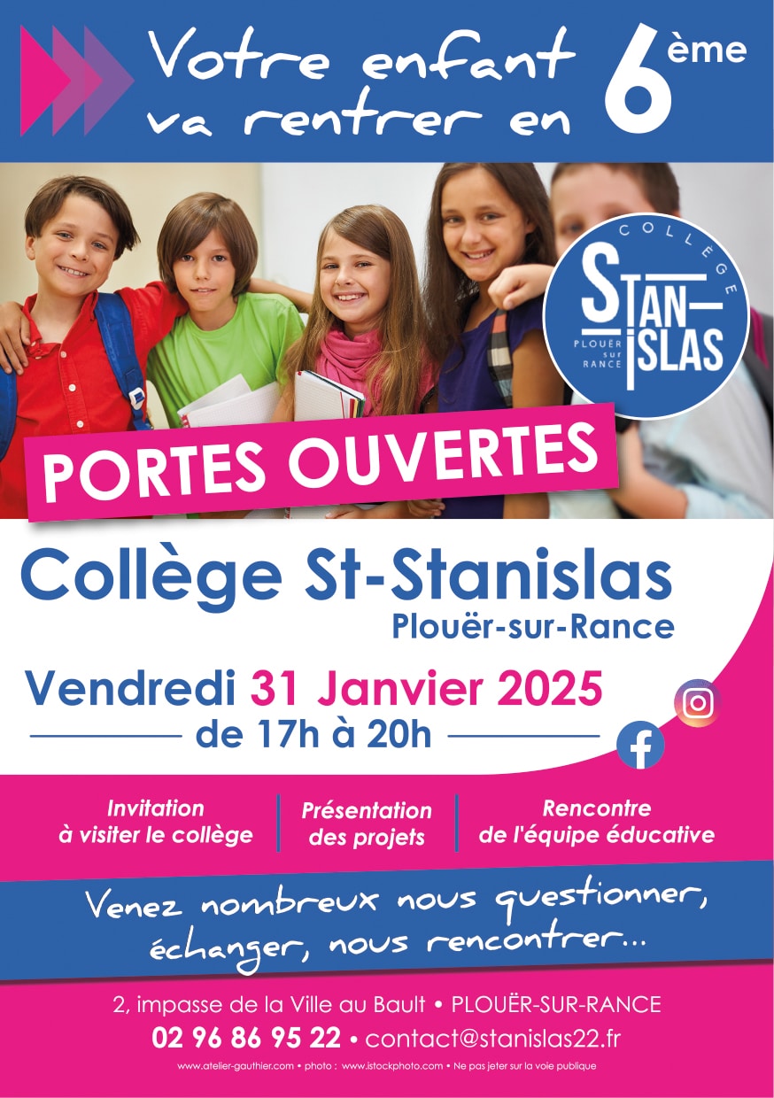 Rendez-vous le vendredi 31 janvier                  pour découvrir notre collège !